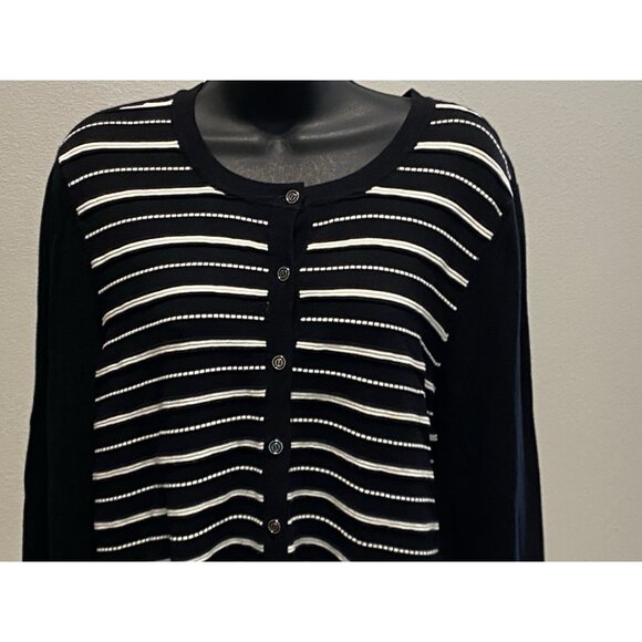 Croft & Barrow Womens Large Multicolor Button Down Sweater Long Sleeve Casual - Picture 3 of 10